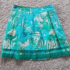 Ann Taylor Loft Tropical Palm Leaf Skirt 0